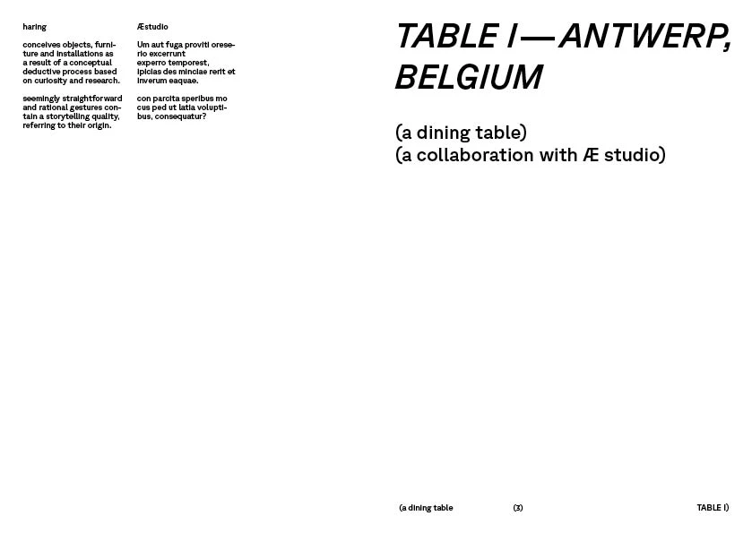 Haring brochure_a dining tabel