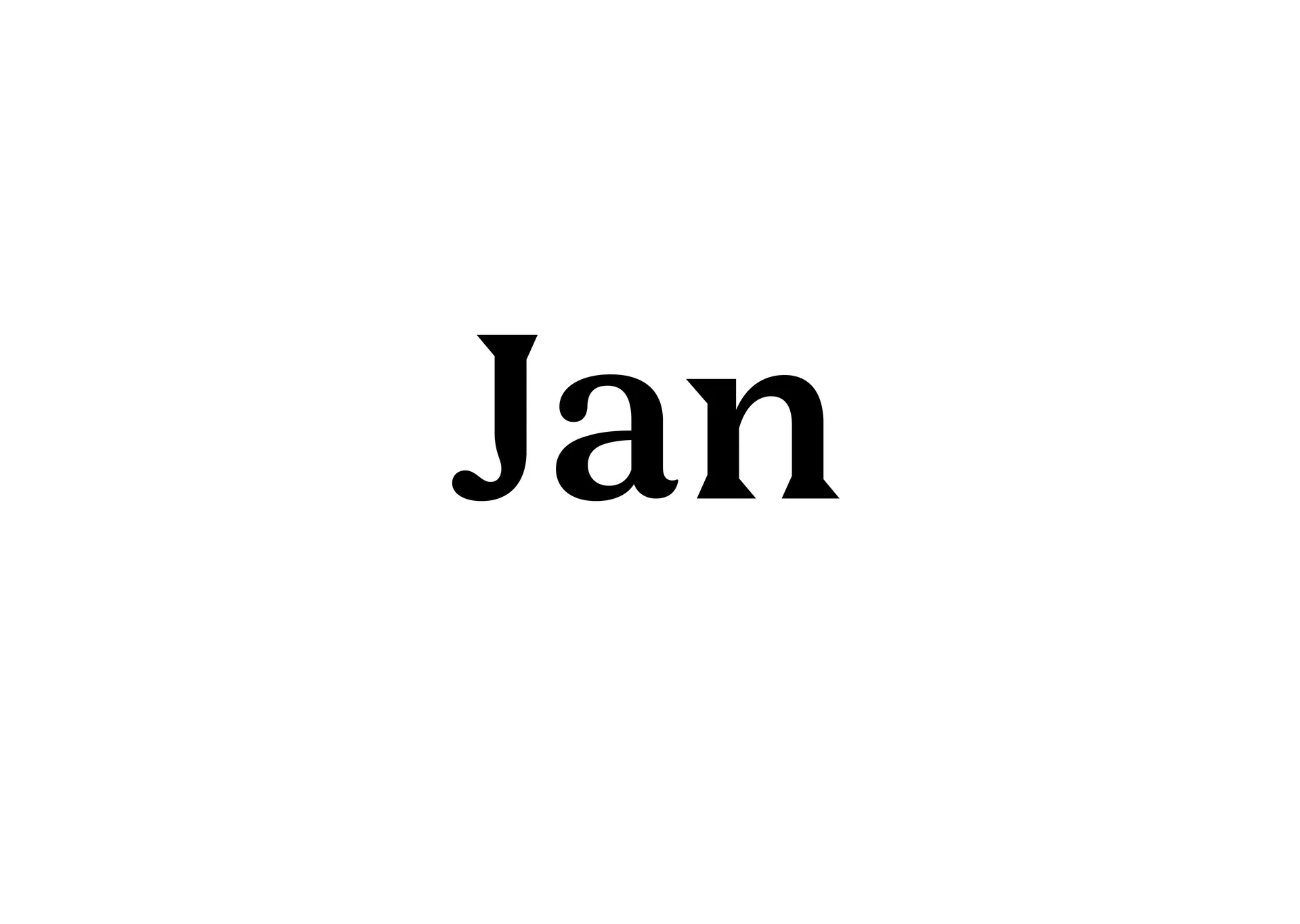 Chapter opener featuring the name Jan