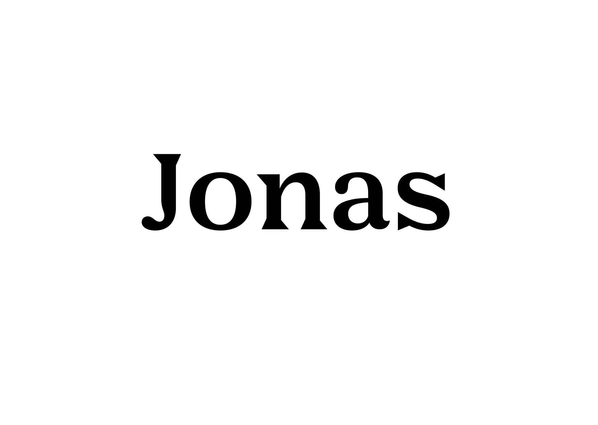 Chapter opener featuring the name Jonas