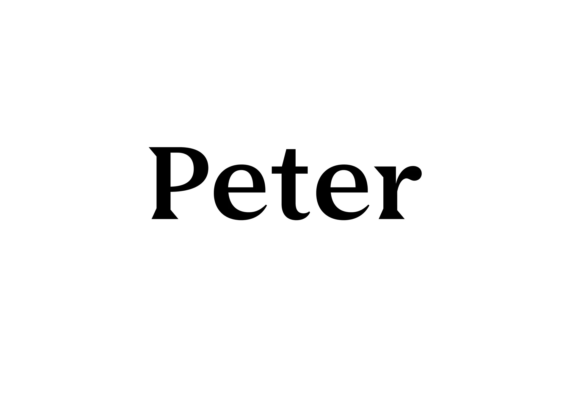 Chapter opener featuring the name Peter