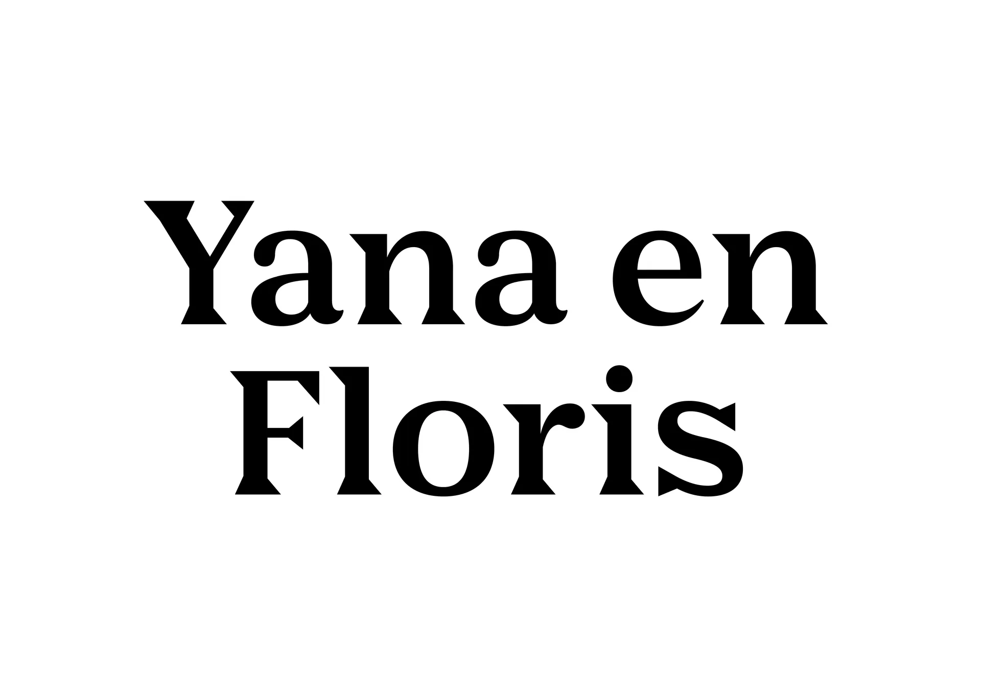 Chapter opener featuring the names Yana and Floris