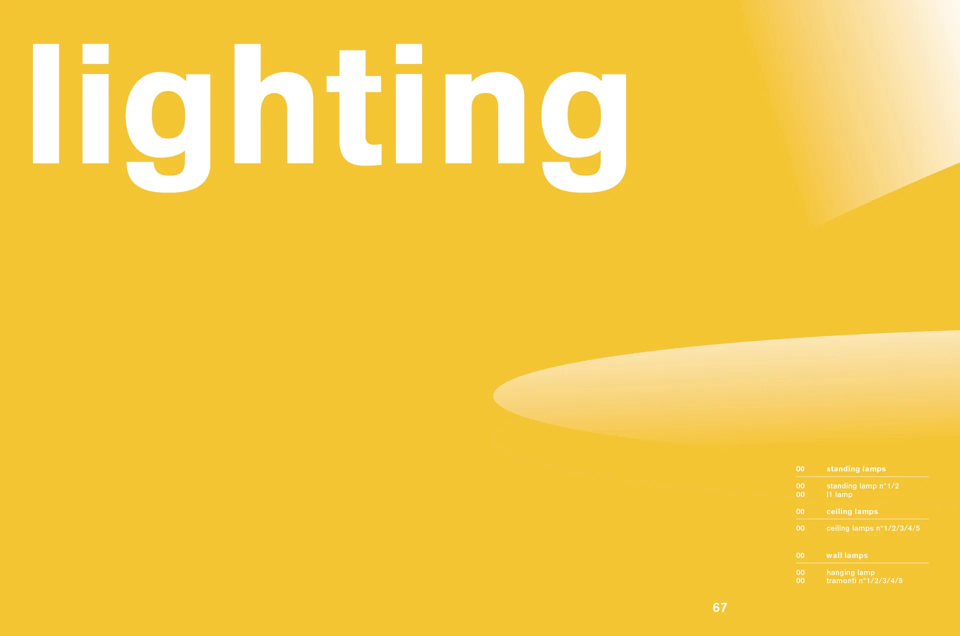lighting spread with graphic element - valerie_objects catalogue