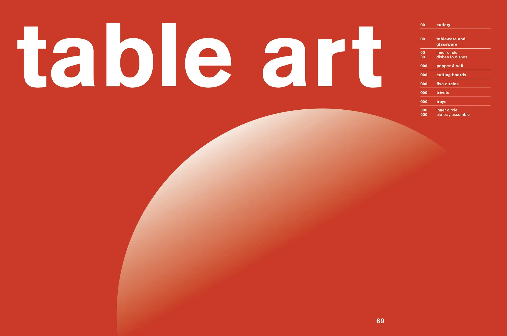 table art spread with graphic element - valerie_objects catalogue