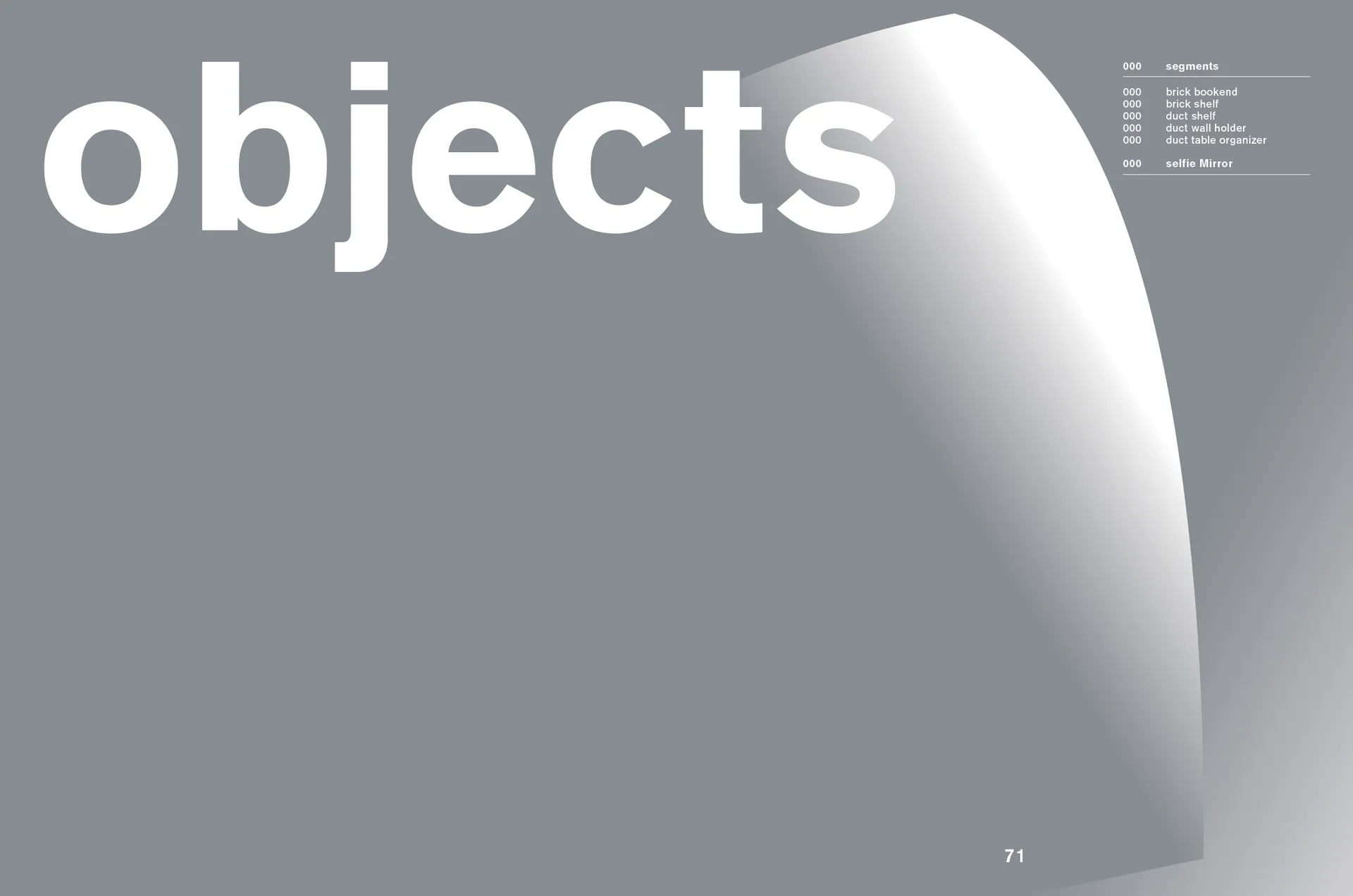 objects spread with graphic element - valerie_objects catalogue