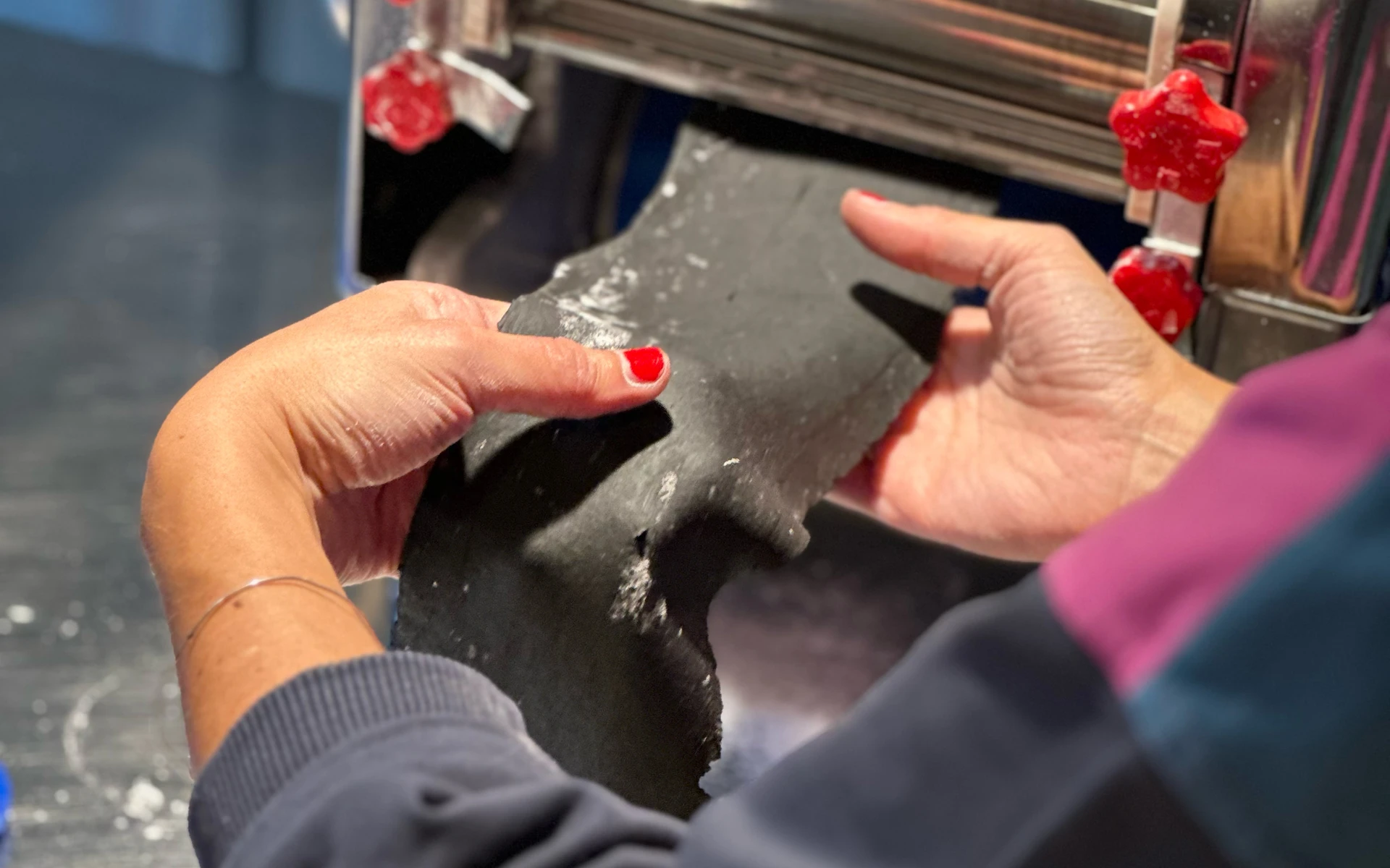 gyoza dough prepping