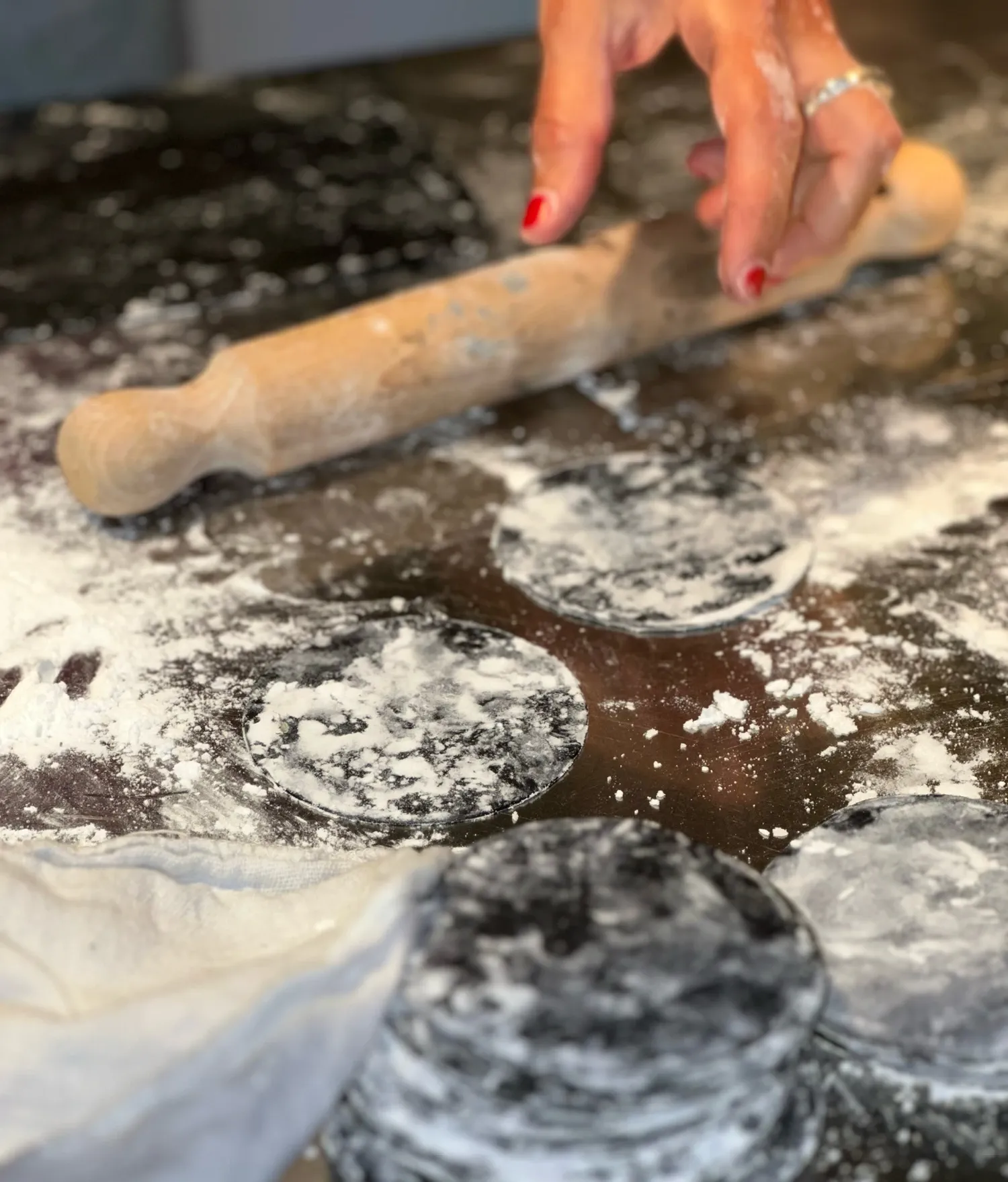 making gyoza dough