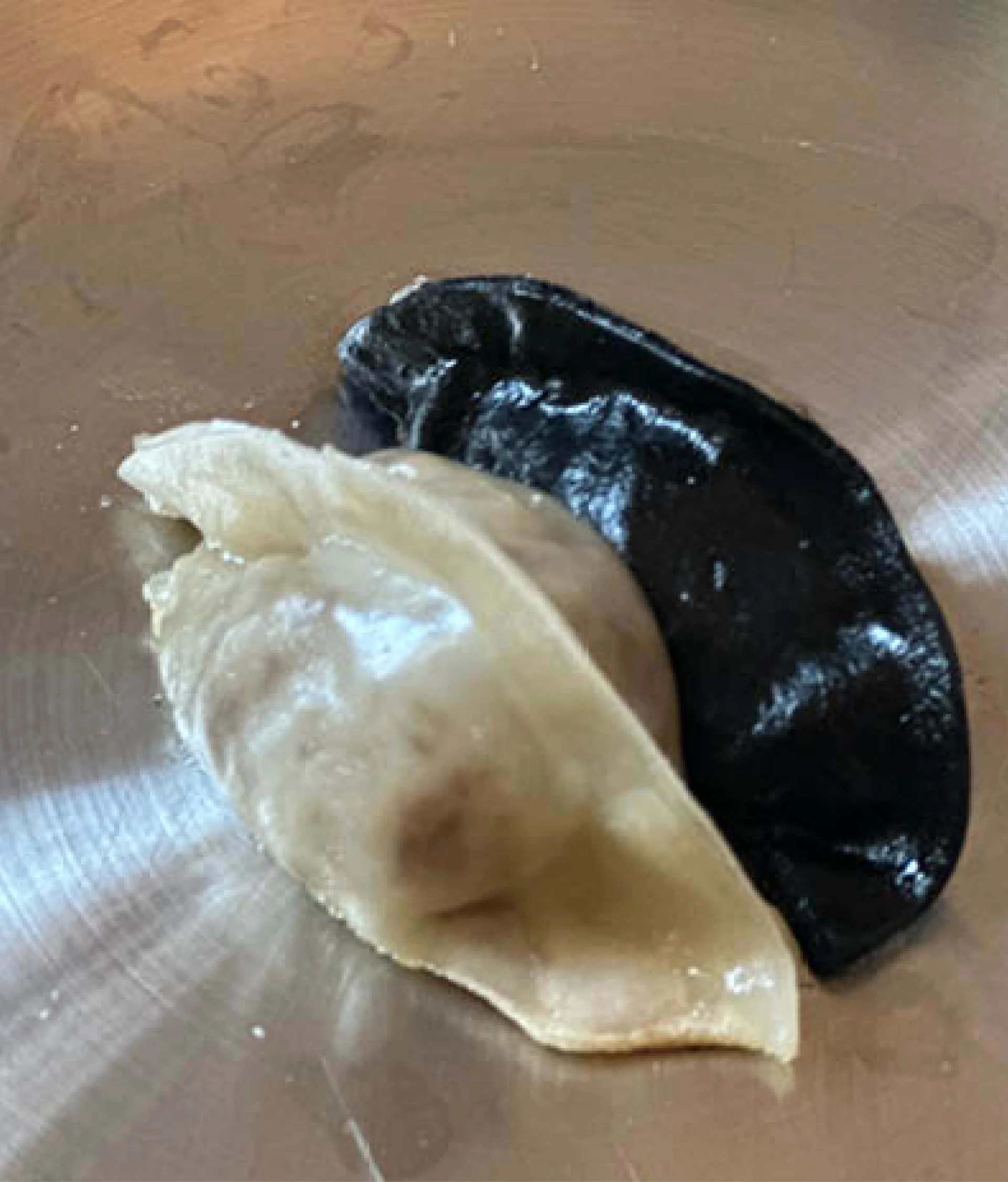 black and white gyoza